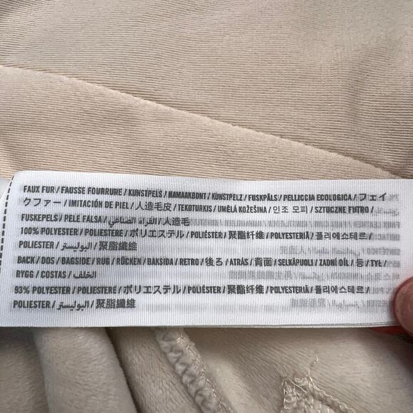 Abercrombie & Fitch Women's Elevated Trim Sherpa Shirt Jacket Off-White Size L - Picture 16 of 16